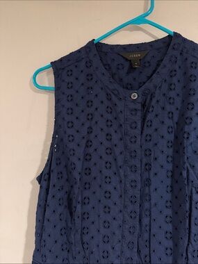 J. Crew Navy Eyelet Sleeveless Camisole